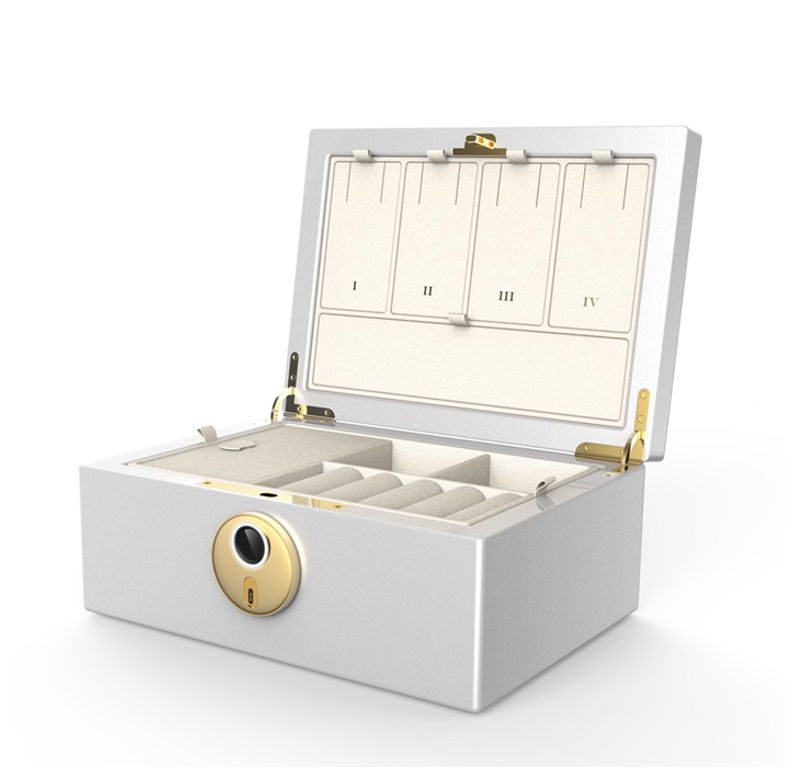 Jewelry Box Features Fingerprint Authentication Security