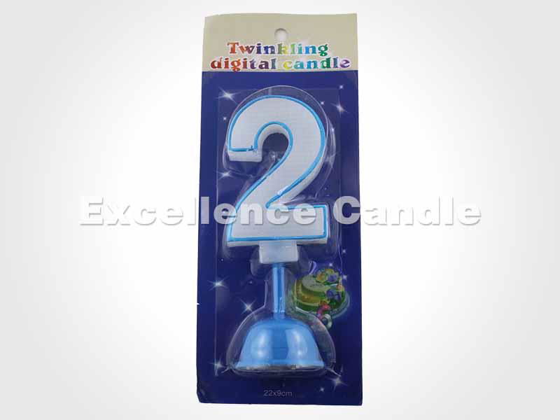  LED musical Number birthday candles 2
