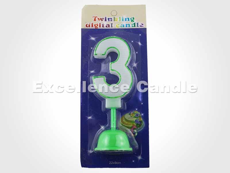  LED musical Number birthday candles 5