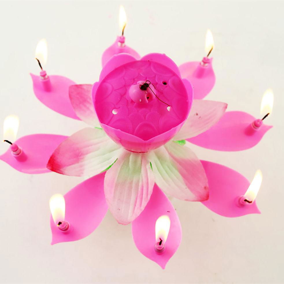 musical lotus firework birthday candle wholesale