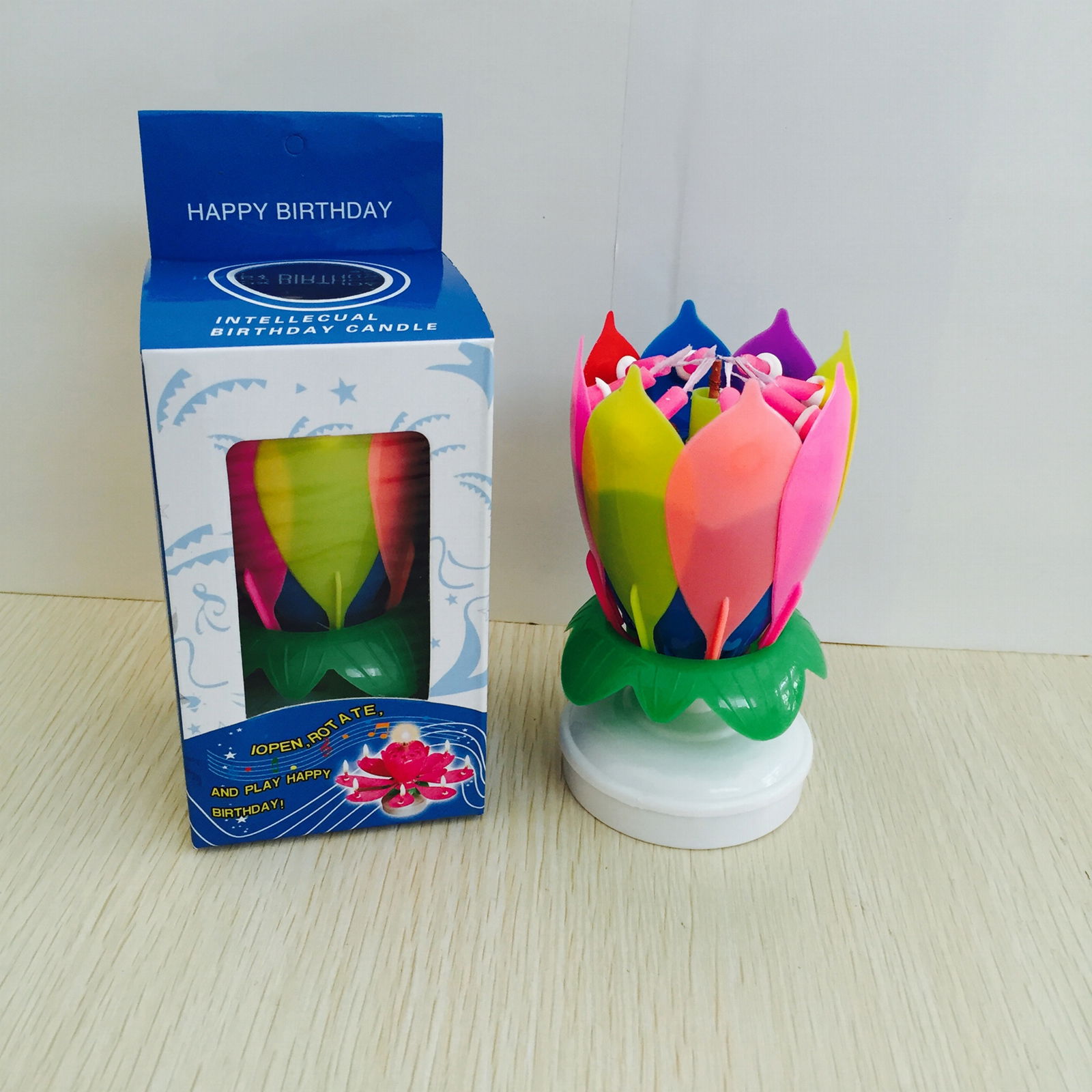 musical lotus firework birthday candle wholesale 2