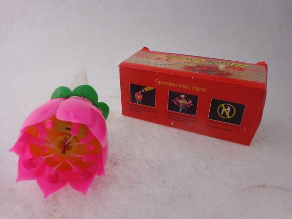 cheap wax wholesale happy musical flower candle 2