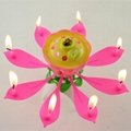 music decoration wholesale lotusflower candle 5