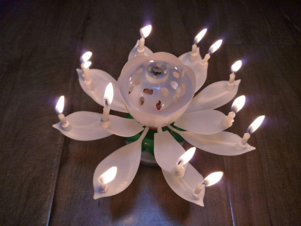 music decoration wholesale lotusflower candle