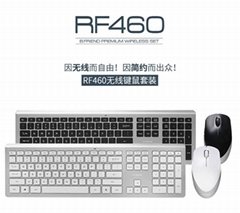 壁虎忍者RF460超薄靜音無線鍵盤鼠標套裝