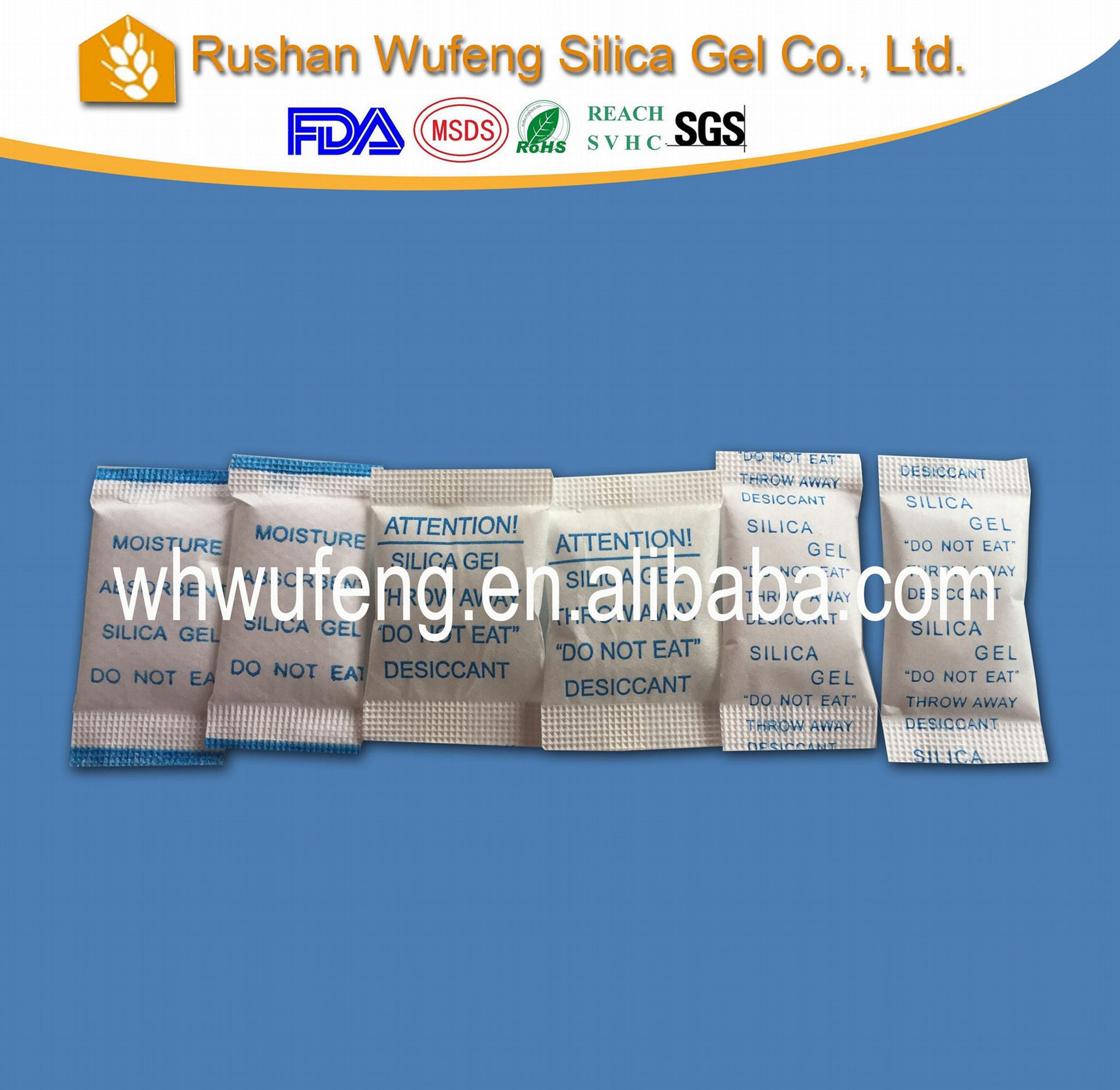 1g desiccant dry silica gel packets antihumided (China Manufacturer