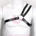 Men Body Chest Harness Faux Leather