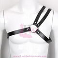 Men Body Chest Harness Faux Leather 