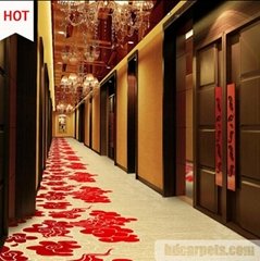Fire Resistant Hotel Corridor Wilton Carpet New Design For 5 Star Hotel