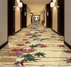 Luxury Hotel Wall To Wall Corridor Carpet Floor With Floral Pattern