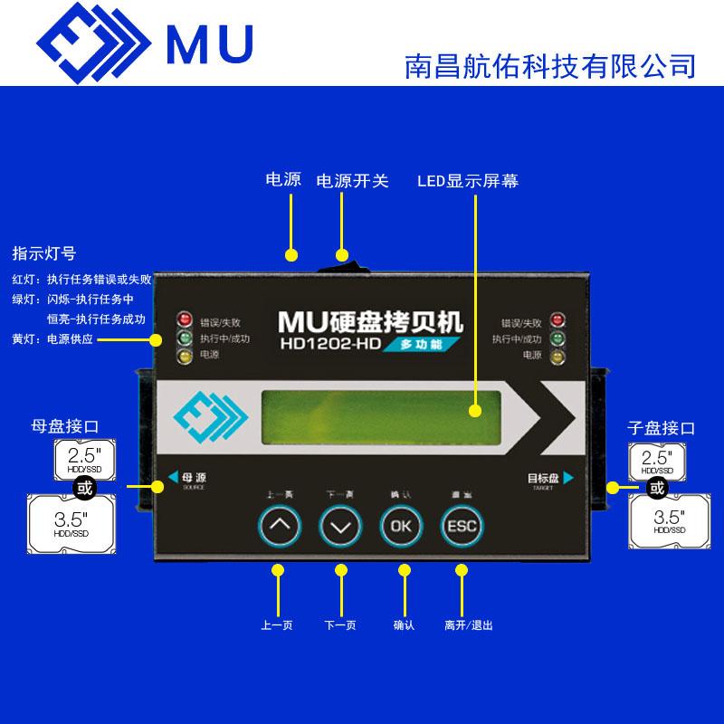 HD1202/HD1202PRO一拖一硬盤盤拷貝機 5