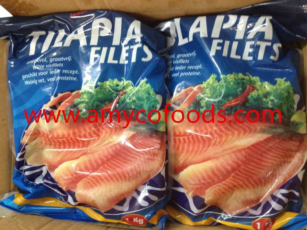 Frozen tilapia fillets with high quality and low price 4