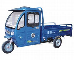 semi closed electric tricycle for loading and cargo