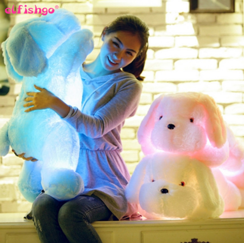 50CM Length Creative Night Light LED Dog Stuffed and Plush Toys Lovely Light Up 