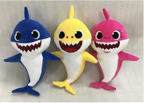 Cartoon PinkFong Plush Toys Fox Toy Sharks Dolls Children Baby Animal Toys 4