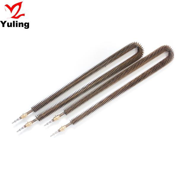 finned heating element with high thermal efficiency