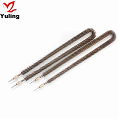 finned heating element with high thermal efficiency