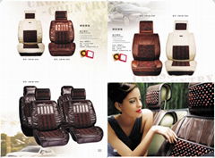 Luxury full set PU leather with bead auto seat cover