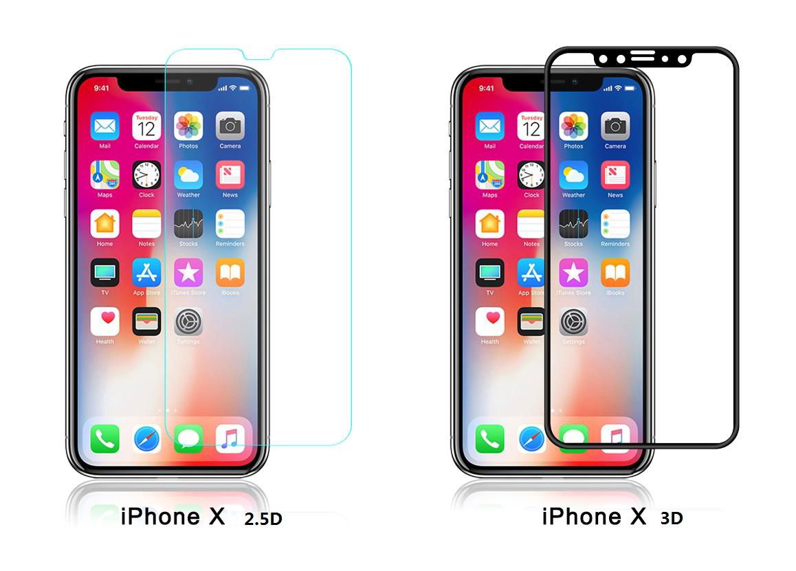 3D curved Tempered Glass For iPhone X  3