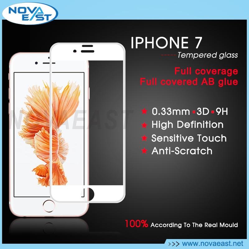 3D CNC cool Grinding Tempered Glass For iPhone 7/8 2