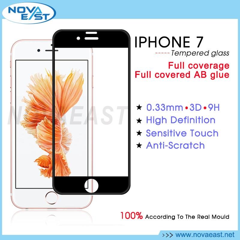 3D CNC cool Grinding Tempered Glass For iPhone 7/8 4