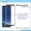 3D Full AB glue tempered glass screen protector for Samsung S9 and S8 2