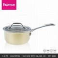 FISSMAN 2018 hot sale 2ply Stainless Steel 16cm Sausepan with lid   3