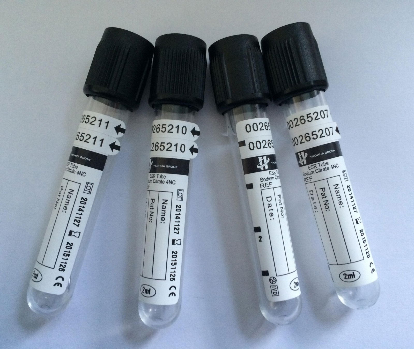 ERS blood collection tube with 3.8% sodium citrate 3