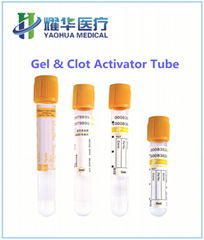 gel and clot activator blood collection tube with CE approved