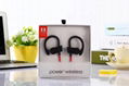 Hotting sale wireless bluetooth sport power 3 with logo earphone earbuds