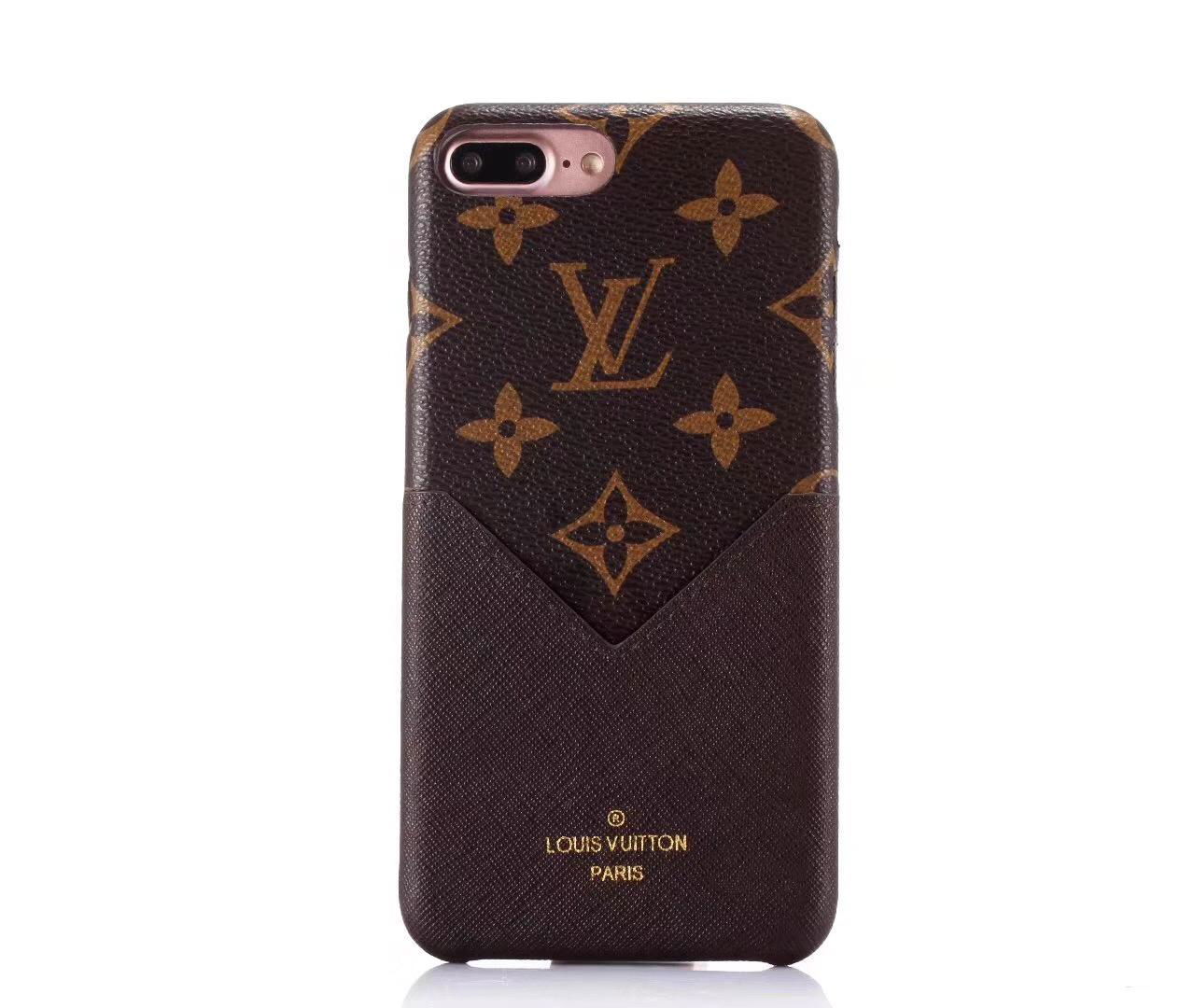     eather case luxury brand case with casrd for iphone 11 pro max xs max xr 7   4