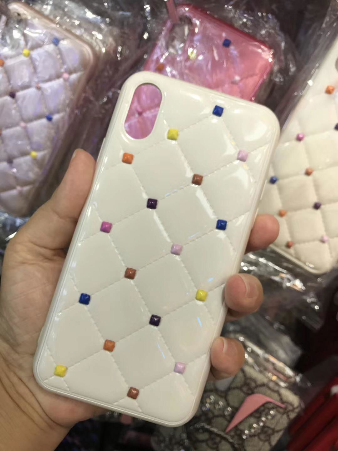 Hotting sale coloured diamond leather case for iphone X 8 8plus 7 7plus 6 6plus 5