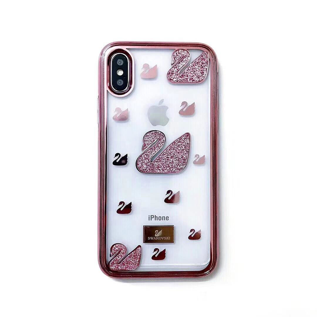 2019 New beautiful  swan slavo cover case for iphone xs max xr x 8 8plus 7 7plus 4