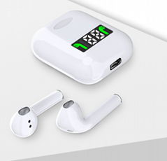 Power display earphone wireless bluetooth A6