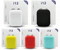 Factory direct sale wireless bluetooth i12 earphone