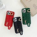 Brand crocodile grain Leather case with