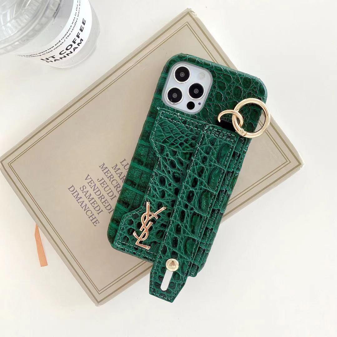 Brand crocodile grain Leather case with card bag belt for iphone 12 pro max 11 p 4