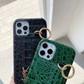 Brand crocodile grain Leather case with card bag belt for iphone 12 pro max 11 p
