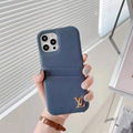 LV leather phone case with card for iphone 12 pro max 11 pro max xs max 7 8