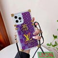 LV leather phone case with card for iphone 12 pro max 11 pro max xs max 7 8