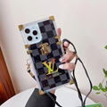 LV leather phone case with card for iphone 12 pro max 11 pro max xs max 7 8