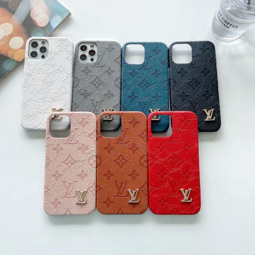 Brand phone case     eather case for iphone 12 pro max 11 pro max xs max 7 8