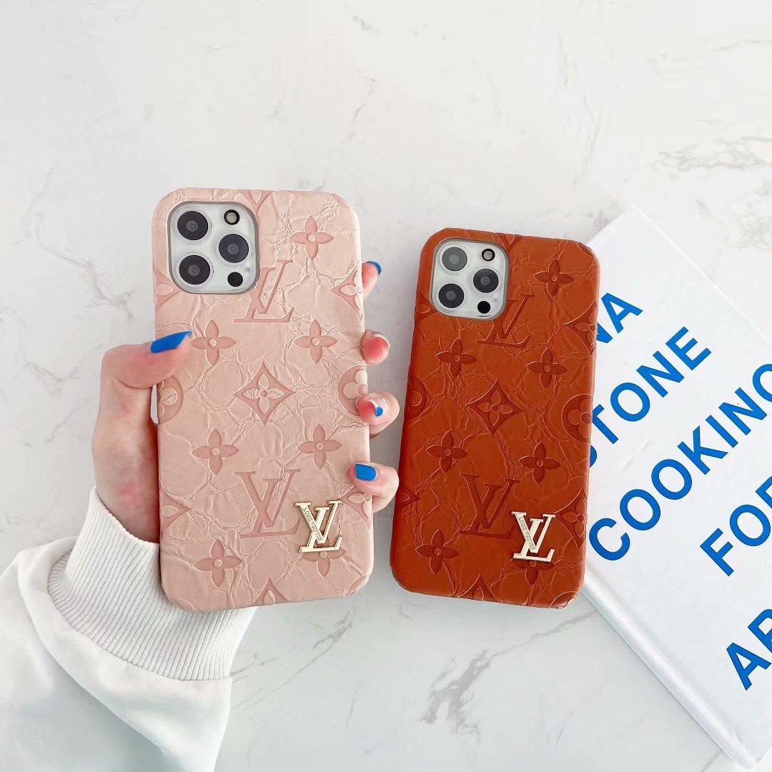 Brand phone case     eather case for iphone 12 pro max 11 pro max xs max 7 8 12
