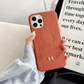 New design Hermes leather phone case for iphone 12 pro max 11 pro max xs max 7 8