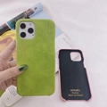 Wholesale Hermes leather phone case good quality low price phone case