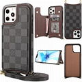 Louis Vuitton LV phone case with card bag holder for all iphone case iphone 13 p