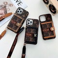 LV case with card bag for iphone 13 pro max 12 pro max 11 pro max xs max xr