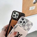 New lv leather case with card bag case for iphone 13 pro max 12 pro max 11 pro x