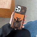 New lv leather case with card bag case for iphone 13 pro max 12 pro max 11 pro x