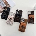 New lv leather case with card bag case for iphone 13 pro max 12 pro max 11 pro x
